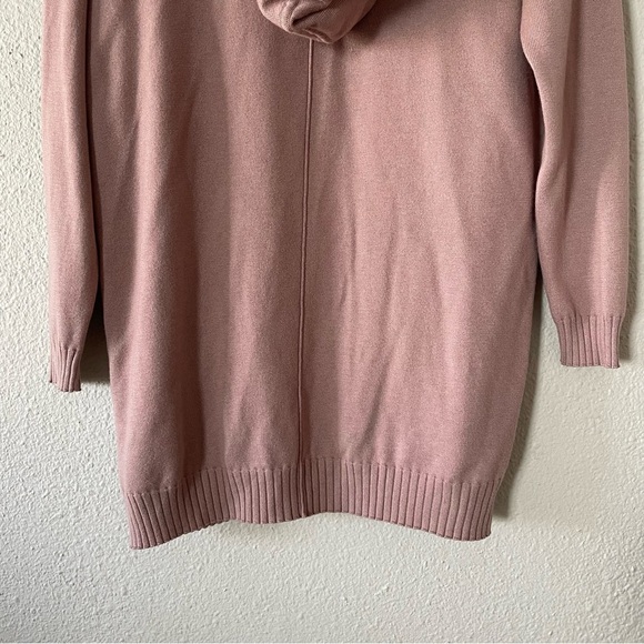 Splendid Cashmere Blend Open Front Cardigan Womens S Soft Loopknit Hooded Pocket - Picture 7 of 11